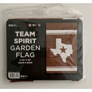 Texas Team University of Texas 11.75" x 19" Rare Garden Flag DUAL SIDES Longhorn